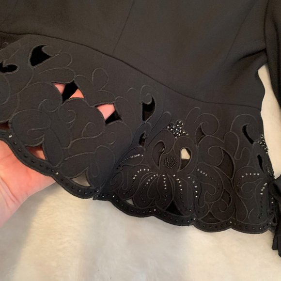 John Meyer of Norwich Beaded and Cut Out Blazer Size 14 - Picture 9 of 15